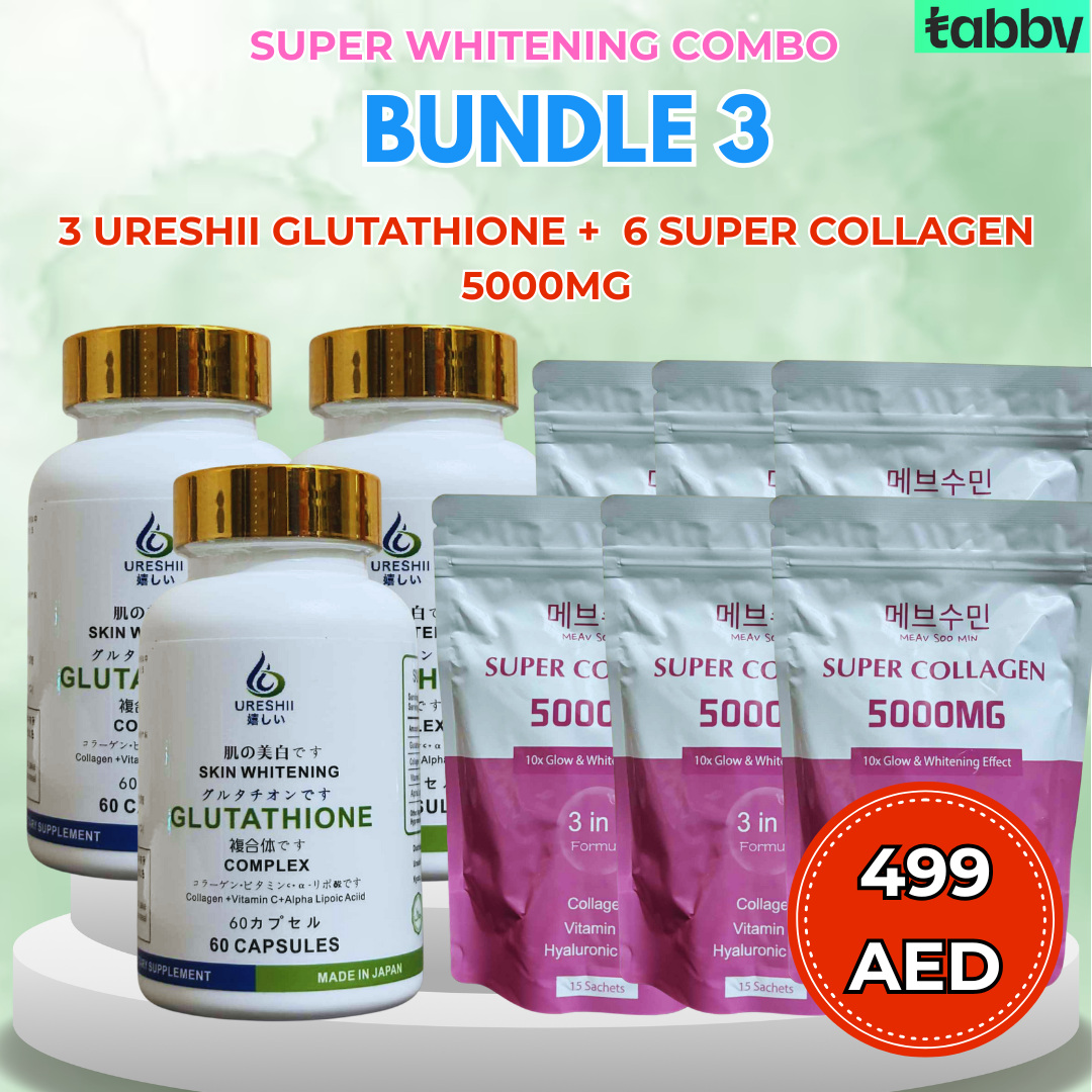 Super Whitening Combo Bundle – Glutathione & Super Collagen 5000mg
