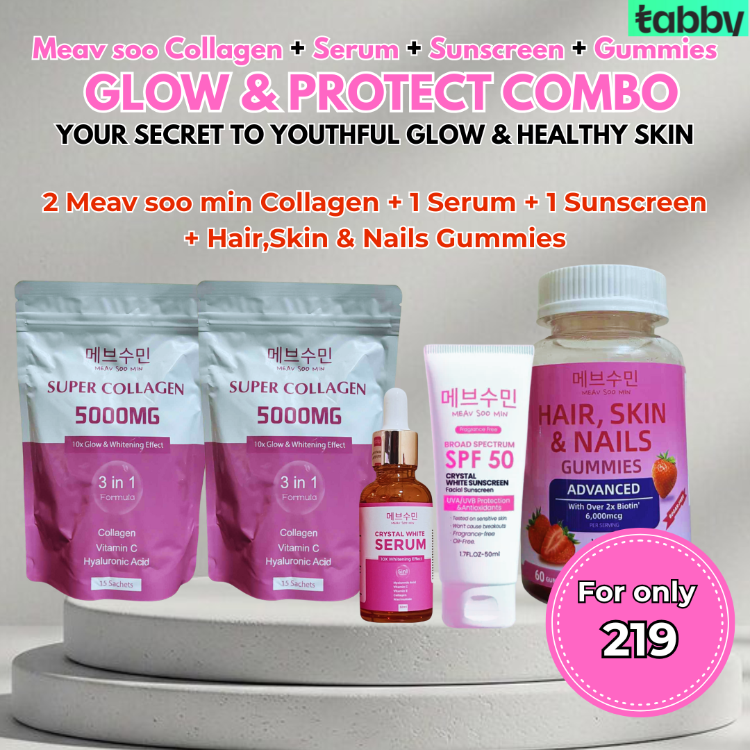 Glow & Protect Combo: Collagen + Serum + Sunscreen