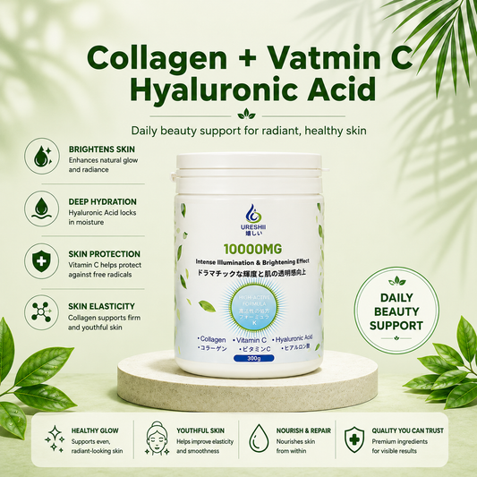 Ureshii Collagen Vitamin C Hyaluronic Acid Powder