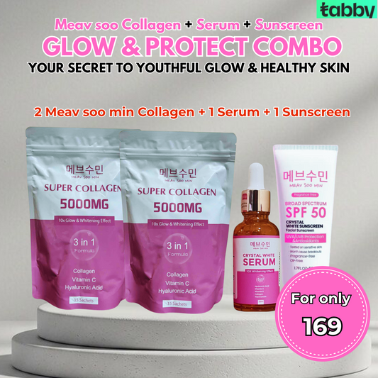 Glow & Protect Combo: Collagen + Serum + Sunscreen