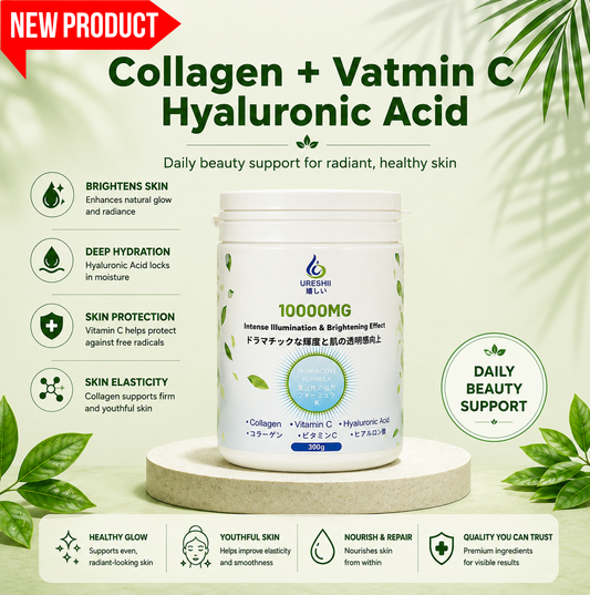 Ureshii Collagen Vitamin C Hyaluronic Acid Powder