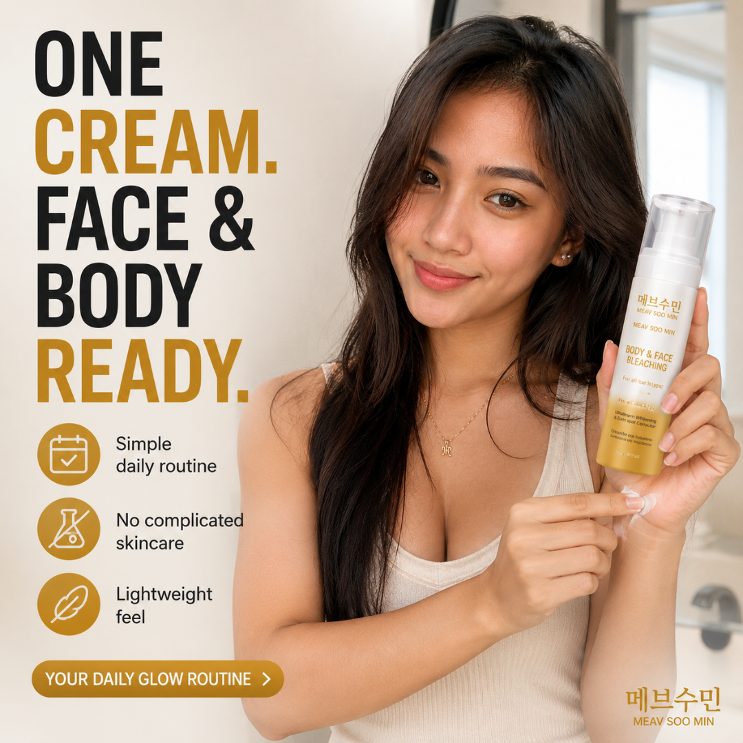 Meav Soo Min Body & Face Bleaching  Cream - Buy1 Take1