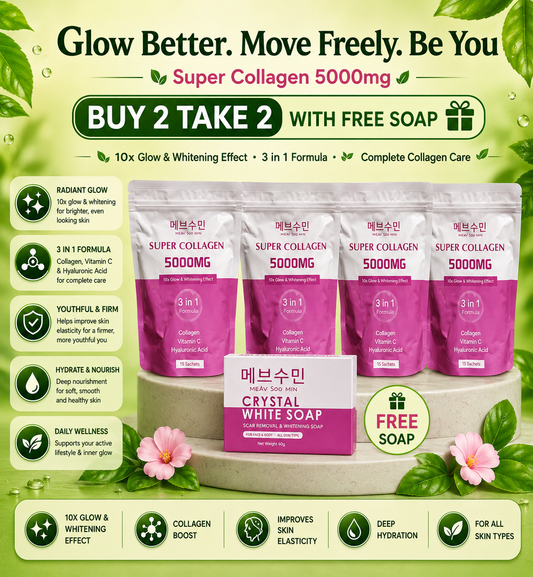 Super Collagen 5000mg  Buy 2 Take 2 With Free SOAP