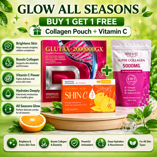 Glutax 2000000Gx with Free Vitamin C 500mg + free collagen pouch