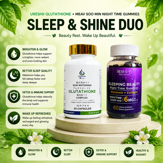 Sleep & Shine Duo: 1 Gluta +1 Night Gummies