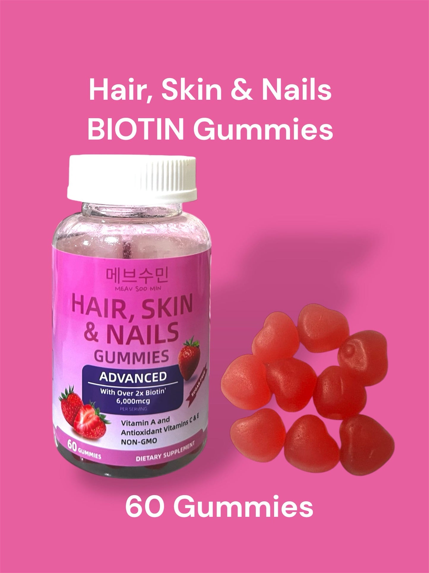 Meav Soo Min Korea Biotin Gummies (60 Gummies)