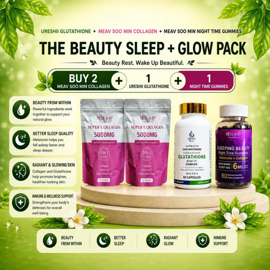 The Beauty Sleep + Glow Pack : 2 Collagen + 1 Gluta + 1 Night Gummies