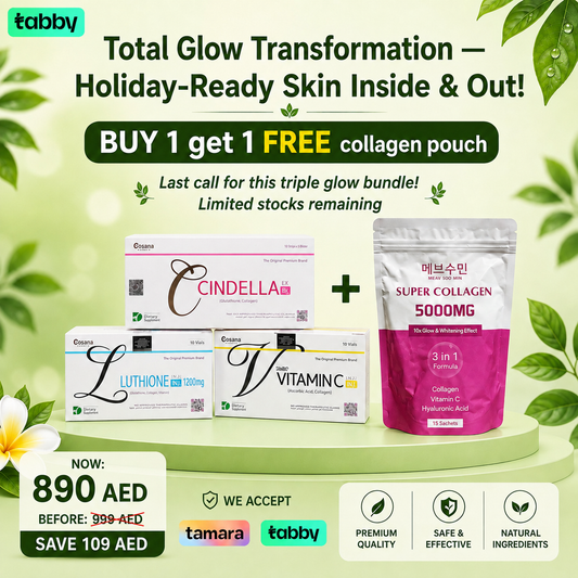 Cinderella Trio Total Glow Transformation — Holiday-Ready Skin Inside & Out